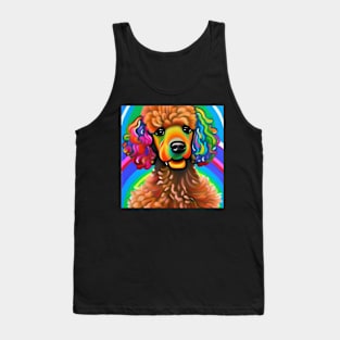 Poodle Rainbow Painting Tank Top